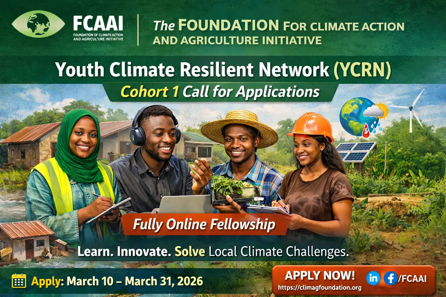 Call for Applications Youth Climate Resilient Network (YCRN) – Cohort 1